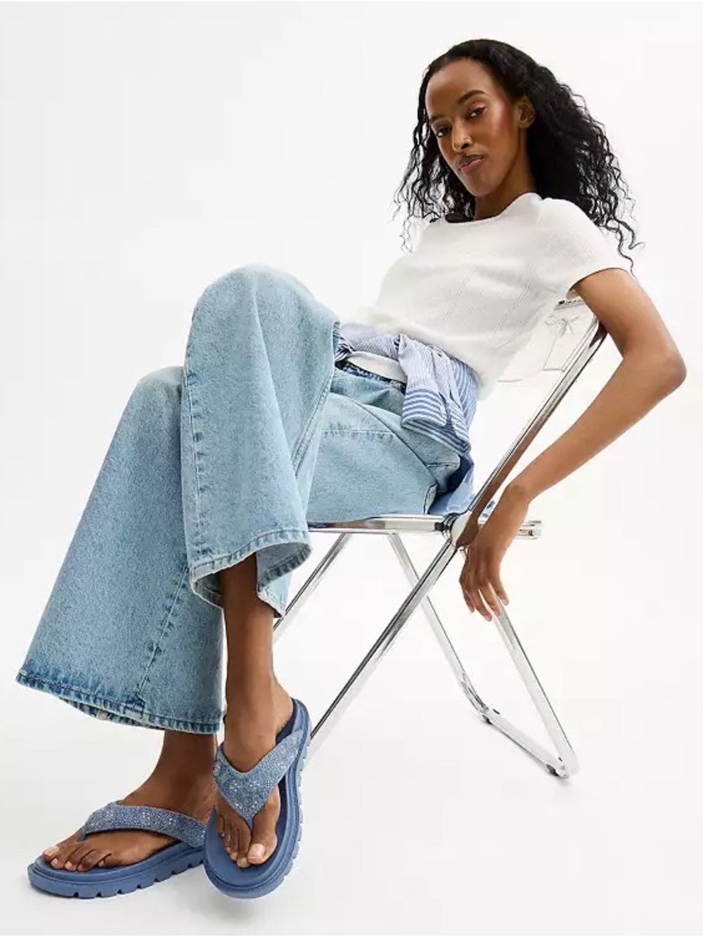 Classic Wide-Leg Light Blue Women’s Jeans